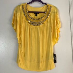 AGB women’s ruffles short sleeve top